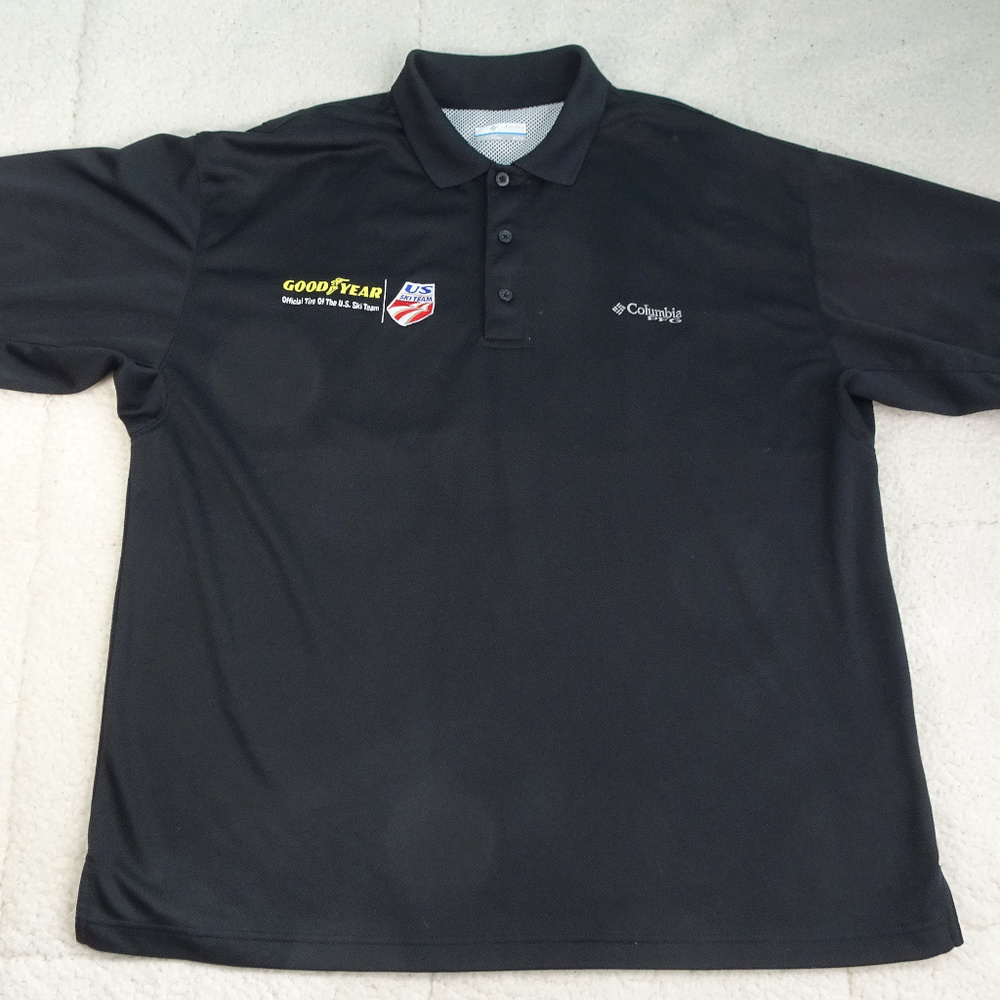 Columbia PFG Good Year US Ski Team Black Polo XL